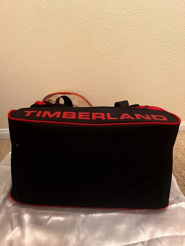 Timberland Large Red Duffel Travel Gym Bag Red Sports - Picture 6 of 10