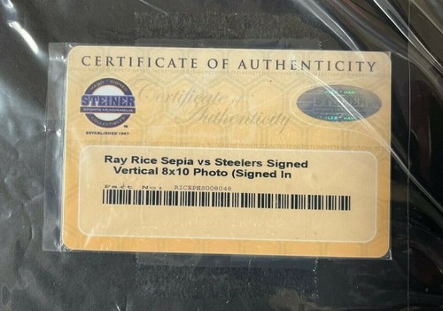 Ray Rice Baltimore Ravens collage firmato e incorniciato 25x21 con certificato di autenticità - Foto 7 di 7