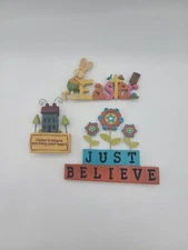 3 Blossom Bucket Suzi Skoglund Spring  Flowers JUST BELIEVE Easter Home Heart