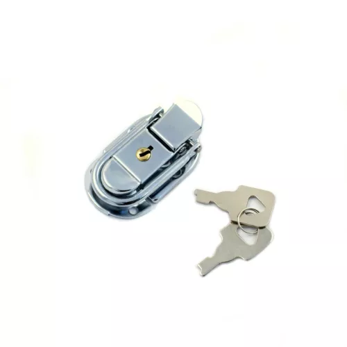  (D61) 1 Nickel Drawbolt Closure Latch for Case with lock