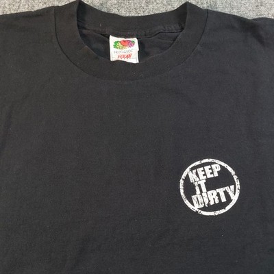Vintage Y2K BMX XXX Keep It Dirty T-Shirt Mens XL Black Video Game Promo Tee