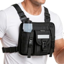 Reflective Sports Chest Pack Running Vest Bag for Men Women Cycling Hiking