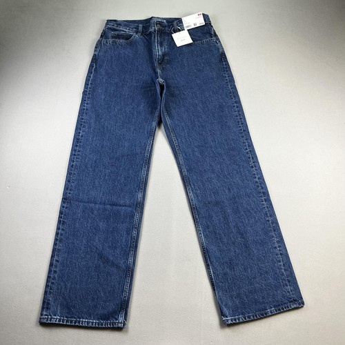 Uniqlo JW Anderson Jeans Mens 31 Blue Denim Straight Leg Fit Medium Wash Cotton