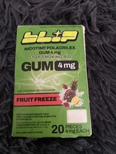 Blip NRT Nicotine Gum - 4mg Fruit Freeze 20 Count - Help Quit Smoking Aid