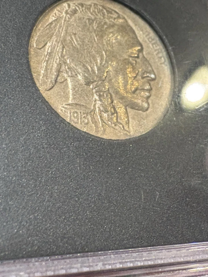 1913 Raised Ground proof strike Buffalo Nickel VF-XF Condition Toner see pics  - Image 2 of 4