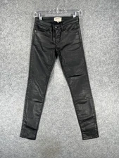Current Elliott Jeans Womens 24 Coated Skinny Stiletto Ankle Pants 80s Inspired