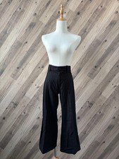 Yamamoto Japanese Designer Wide Pants Black Cotton Size 2 Used
