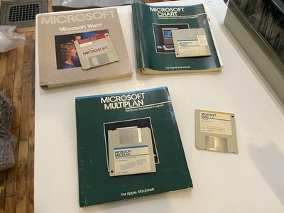 Vintage Microsoft Word / Chart / Multiples / BASIC for Macintosh w/ Disks Manual
