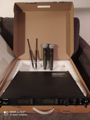 TOP PREIS Shure UR4D+ Dual System 2x UR2 Mikrofon SM58 Kapseln R9 790-865 Mhz!!!