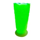 Vintage Fenton Custard Glass Peacock Vase Uranium Glow