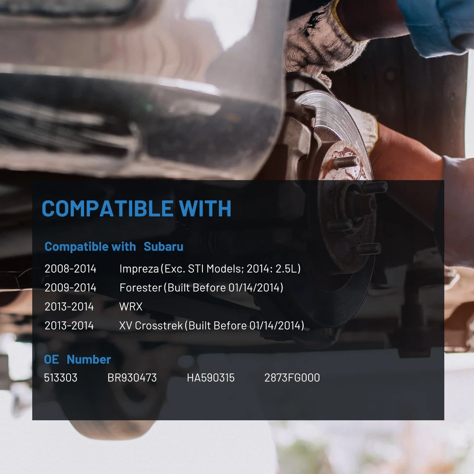 4X Front & Rear Wheel Bearing Hubs Assembly for 2008-2013 Subaru Impreza 2.5L - Image 2 of 4