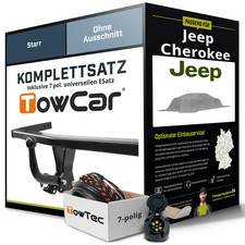 Für JEEP Cherokee Typ KJ Anhängerkupplung starr +eSatz 7pol uni 09.01-04.08 NEU