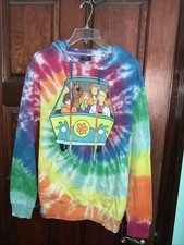 Scooby Doo Mystery Machine Tie Dye Cartoon Hoodie Sweatshirt MEDIUM