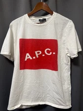 A.P.C. Logo Print T-Shirt Size M Men's tops, popular brands, popular designs Lim