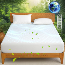 Queen Grounding Fitted Sheet 10 Silver Fiber, 90 Organic Cotton, 16" Deep