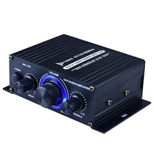 400W 12V 2 Channel Powerful Stereo Audio Power Amplifier HiFi Bass Amp Car Home