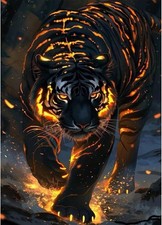 Jawecci Tiger Diamond Painting Erwachsene, 5D...