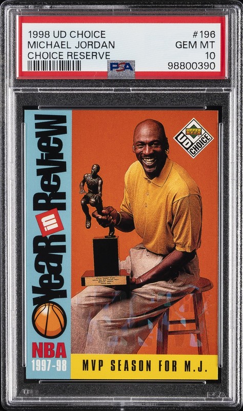 1998 UD CHOICE CHOICE RESERVE #196 MICHAEL JORDAN PSA 10