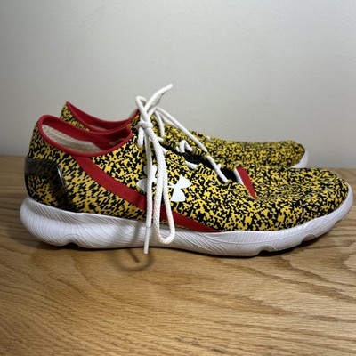 Under Armour Speedform Apollo Shoes Mens 11 Graphic Yellow Sneakers 1257923-790