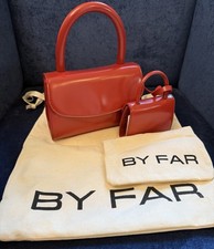 BY FAR Mini 2.0 Bag  Matching Mini Mini Bag Charm Set. Blood Red Patent Leather