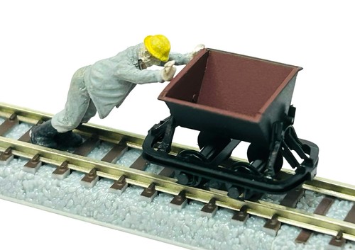 HOn2/H0i/H0f Scale Aru V-Skip Wagon 3-Car Kit 6.5mm Narrow Gauge Ore Coal Dumper - Picture 14 of 24