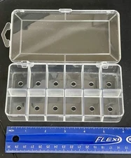 HARELINE 12 COMPARTMENT PRE-DRILLED DUBBING BOX. FLY TYING MATERIAL STORAGE. NEW