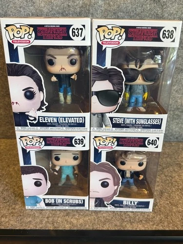Funko POP! Stranger Things Eleven 637 Steve 638 Bob 639 Billy 640 Season 2 Set