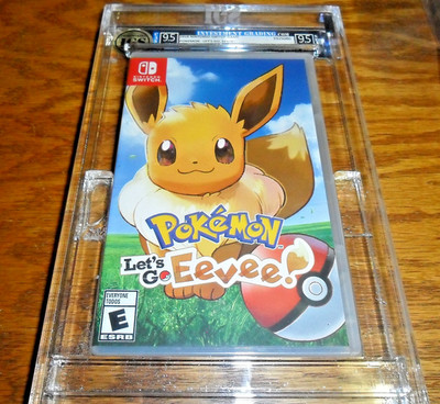 IGS DOUBLE 9.5 & 9.5 GEM MINT Pokemon LET'S GO Eevee !  NINTENDO GAME SWITCH