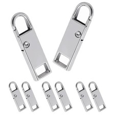 6 PCS Zipper Pull Replacement Metal Handle Mend Fixer Tab Repair Kit