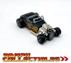 Very Nice Vintage Hot Wheels Hot Rod Roadster Black w/ Flames 1975 Hong Kong