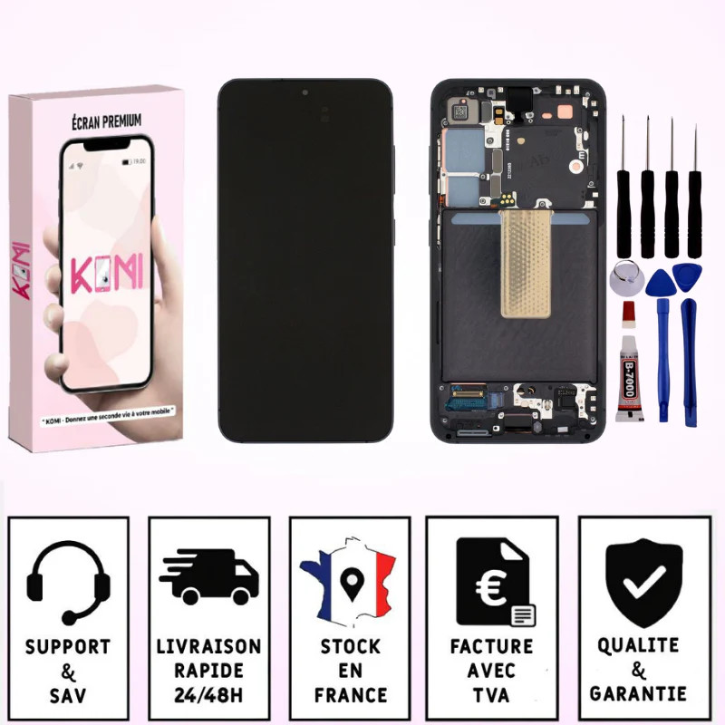 Écran OLED Samsung Galaxy S24 Plus S926B avec Châssis pour Retrouver vos Photos de Vacances