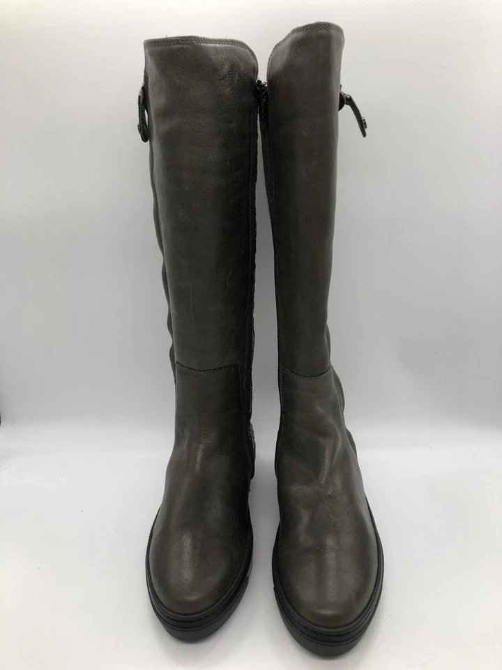 Botas femininas Otto Kern, botas, couro, forrado, marrom cinza, EUR 36 - Imagem 2 de 4