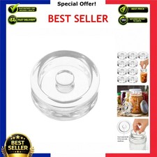 Glass Fermentation Weights for Wide Mouth Mason Jars, Clear Glass Jar Lid Press