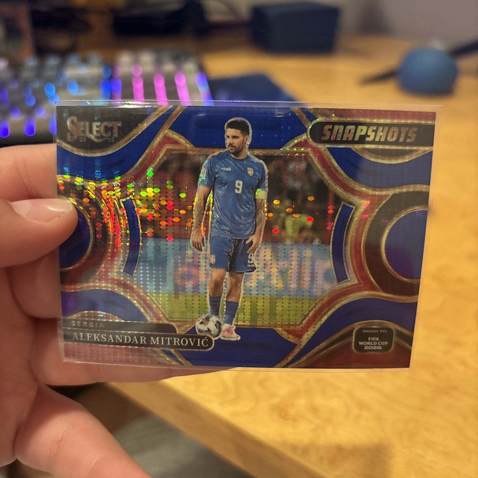 2025-26 Panini Select Aleksandar Mitrovic Snapshots #4 Blue Prizm Serbia