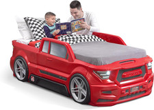 Turbocharged Twin Size Truck Car Bed, Car Bed for Boys  Girls, Working Headligh