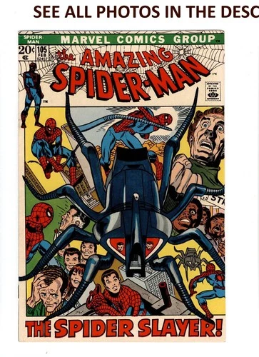 The Amazing Spider-Man #105 FEB 1972 VF- Marvel Comics KRAVEN (HG)