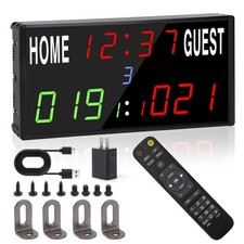Scoreboard Electronic Digital Score Keeper with Remote 6 digits, black