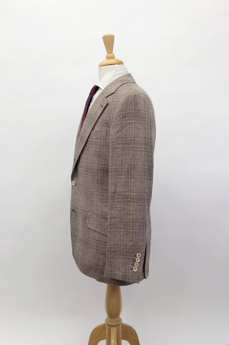 NWT$3900 Brunello Cucinelli Men Plaid Print Sport Coat W/Logo Button48/38US A258 - Picture 3 of 10