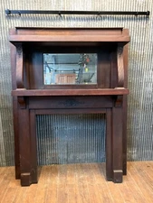 Fireplace Mantel w/ Veneer Finish & Carved Embellishments GS6046