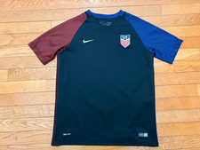 Nike USMNT Soccer 2016 Away Jersey Blank Black/Red/Blue Youth Sz XL USA