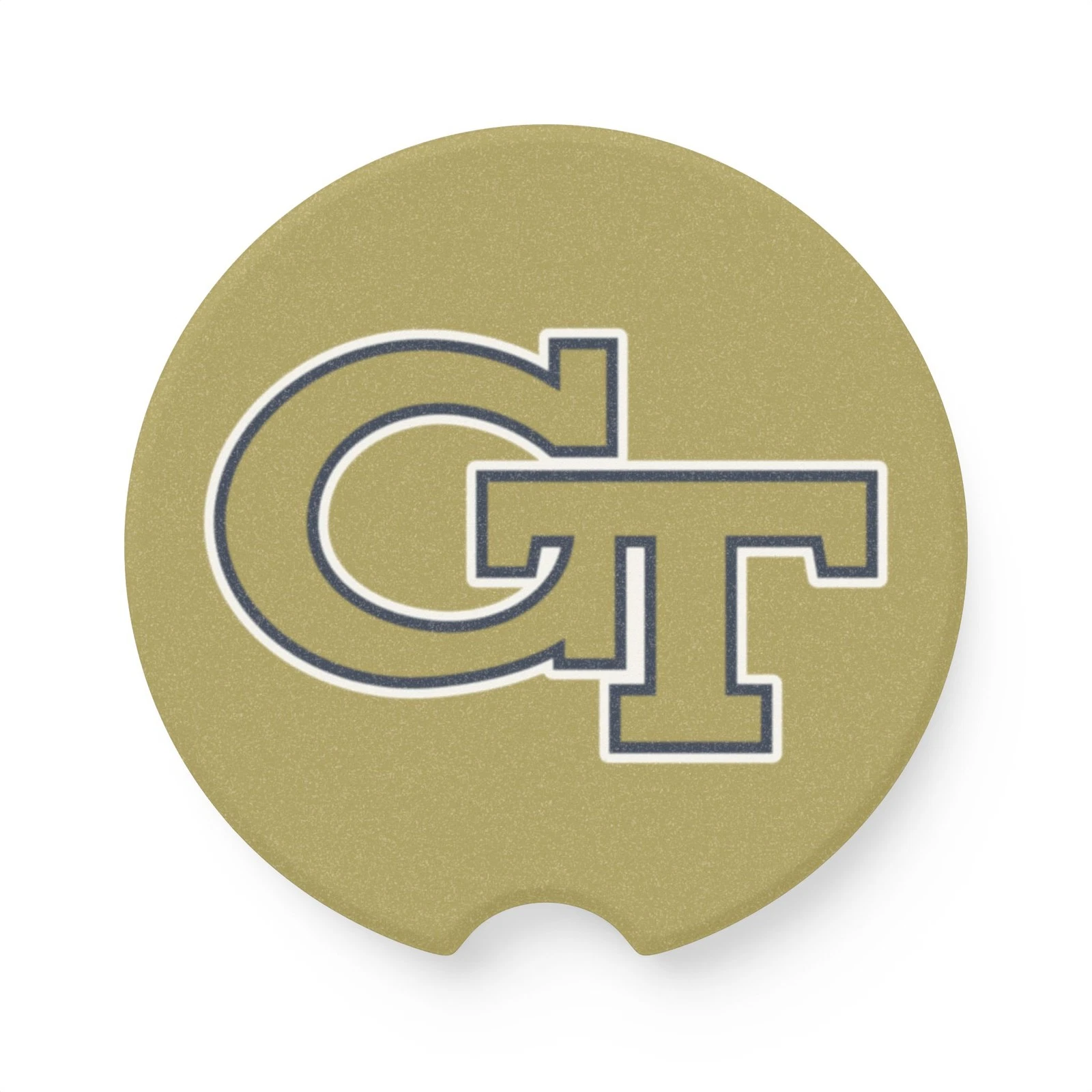 Georgia Tech Yellow Jackets Car Coaster, NCAA College Football Cup Holder Insert