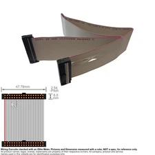 Cable Floppy FDD 3.5" Flat Ribbon 34 Pin 1 Drive 22 inch 22" Unbranded Keen Top