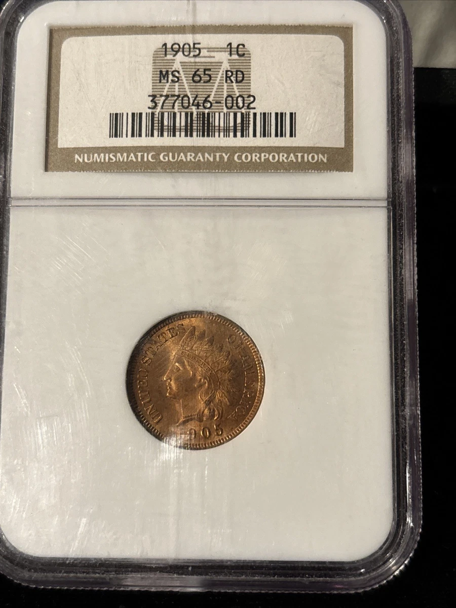 MS 65 Graded 1905 Year Indian Head Small Cents (1859-1909) for