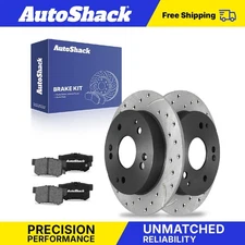 Rear Drilled Slotted Brake Rotors Ceramic Pads for Honda Accord Acura RSX