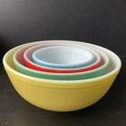 Vintage Pyrex Primary Colors Nesting Mixing Bowls Set Of 4