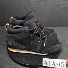 Adidas Boots Mens Size 7 Black Suede Ankle Lace Up Winter Snow Hiking FZ2602