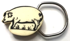 VTG Rainbow Feed Mill, Oklahoma Pig Keychain-