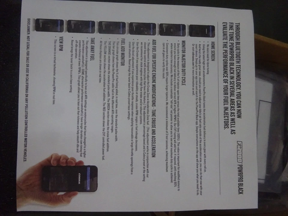 Harley BAGGER 96-06 RPL ELECCIÓN DE 2000 o 2000R COBRA SINTONIZADOR DE INYECCIÓN DE COMBUSTIBLE Foto 3 de 4
