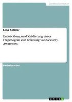 Lena Koldner | Entwicklung Und Validierung Eines Fragebogens Zur Erfassung...