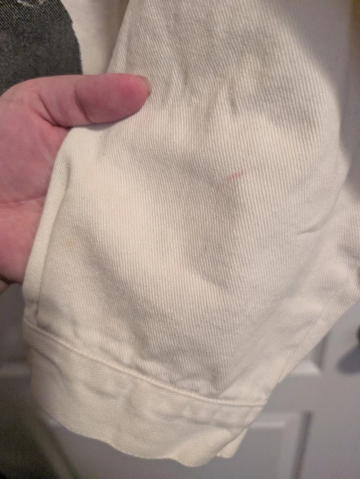 Chaqueta vaquera blanca Kuschel Rock años 80 90 buen estado uso visible talla L - XL Foto 4 de 4